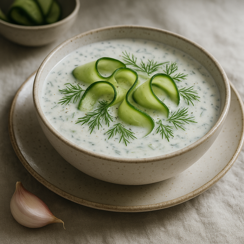 Cold Cucumber Yogurt Soup (Tarator)