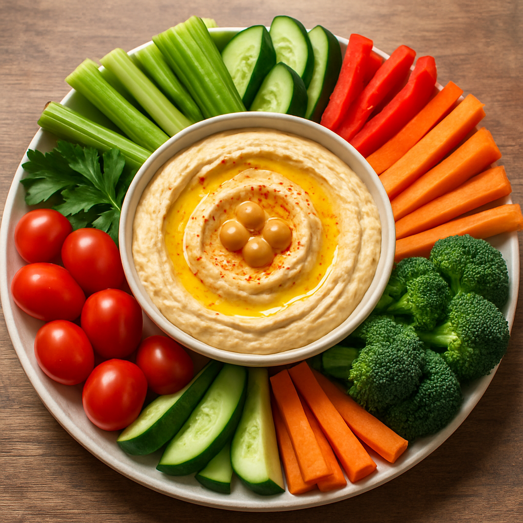 Hummus and Veggie Plate